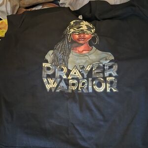 Prayer Warrior Graphic Tee - Black with Camouflag & Stretch Camouflage Pants